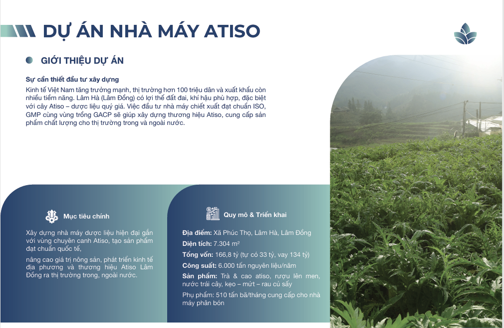 Dự án nhà máy Atiso