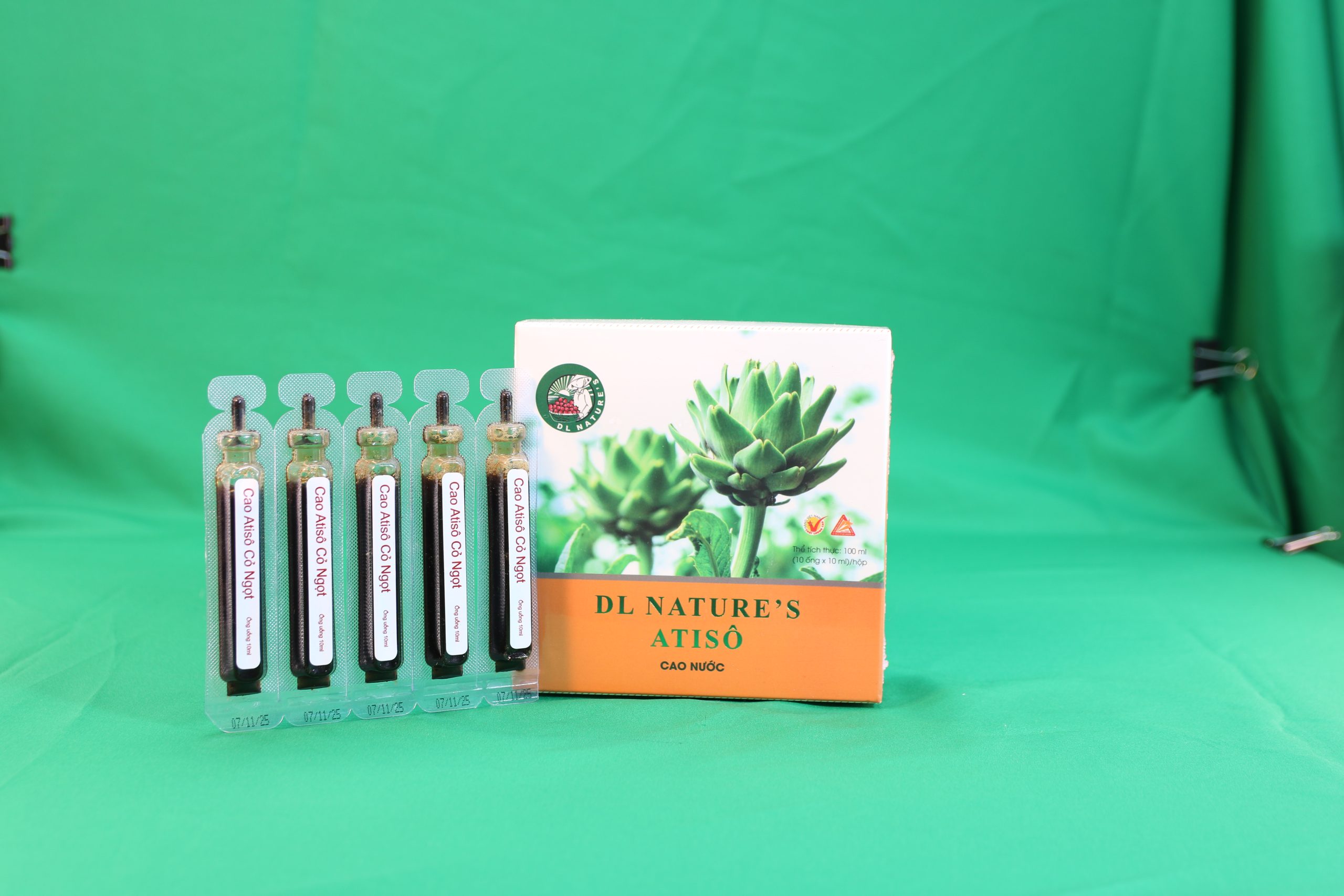 HỘP CAO NƯỚC ATISO ĐÔNG TRÙNG HẠ THẢO 10ML (10 ỐNG/HỘP)